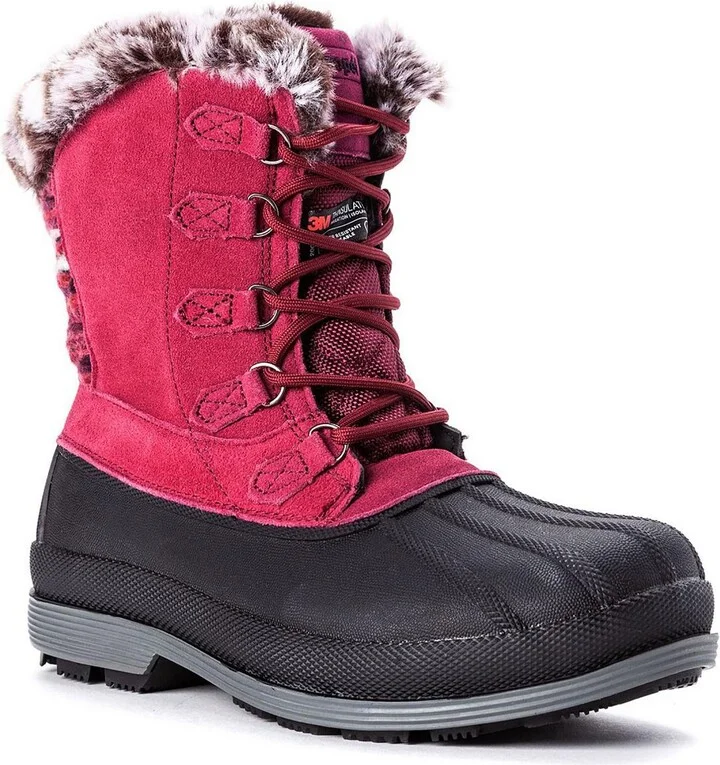 Lumi Tall Lace Womens Cold Weather Leather Winter Boots