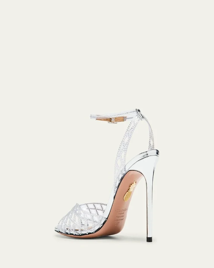 Lumiere Crystal Mesh Stiletto Sandals - Image 2