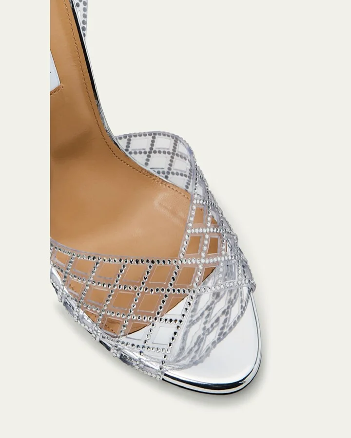 Lumiere Crystal Mesh Stiletto Sandals - Image 4