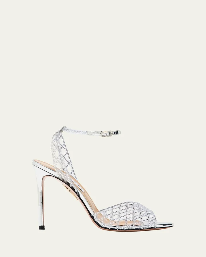 Lumiere Crystal Mesh Stiletto Sandals