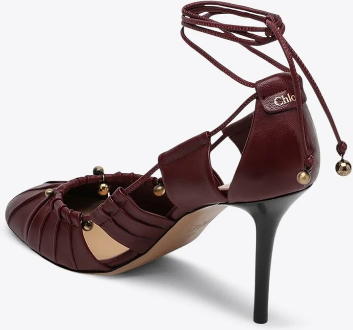 Luna 90 Cut-Out Leather Pumps - Image 2