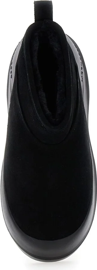 'luna' Black Ankle Boots In Suede And Tech Fabric Woman - Image 4