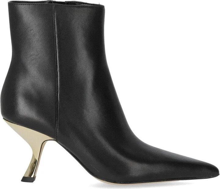 Luna Black Heeled Ankle Boot