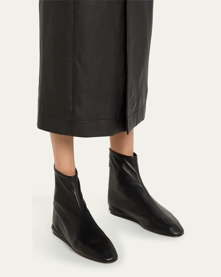 Luna Calfskin Zip Booties - Image 5