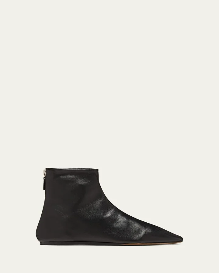 Luna Calfskin Zip Booties