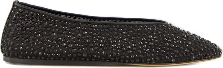 Luna crystal-embellished ballet flats