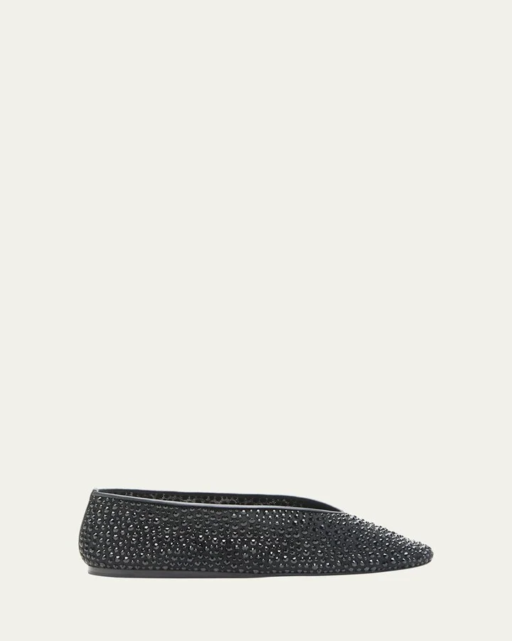 Luna Crystal Mesh Ballerina Flats