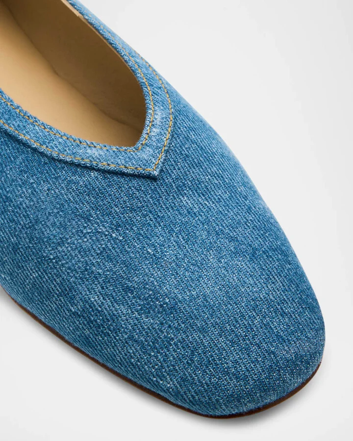 Luna Denim Ballerina Flats - Image 6