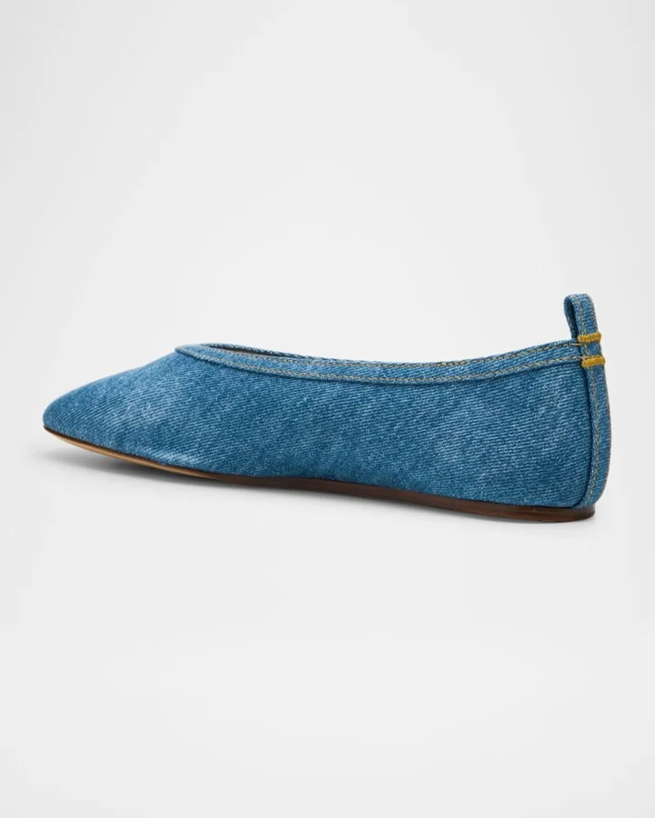 Luna Denim Ballerina Flats - Image 10