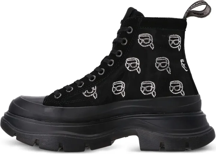 Luna rhinestone mesh boots - Image 5