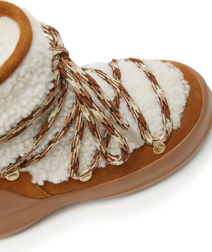 Luna shearling lace-up boots - Image 2