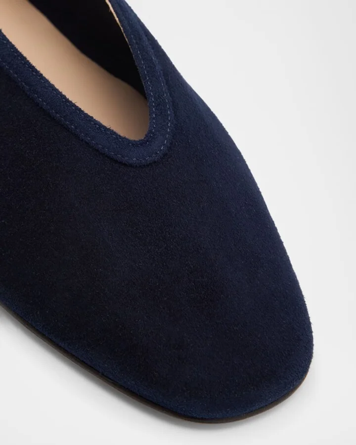 Luna Suede Ballerina Slippers - Image 9