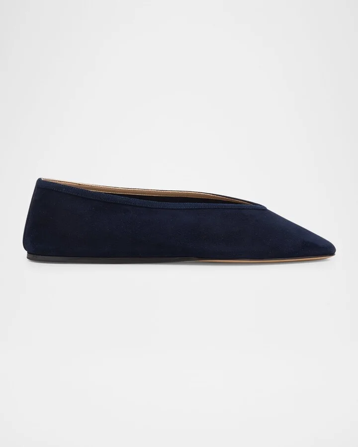 Luna Suede Ballerina Slippers