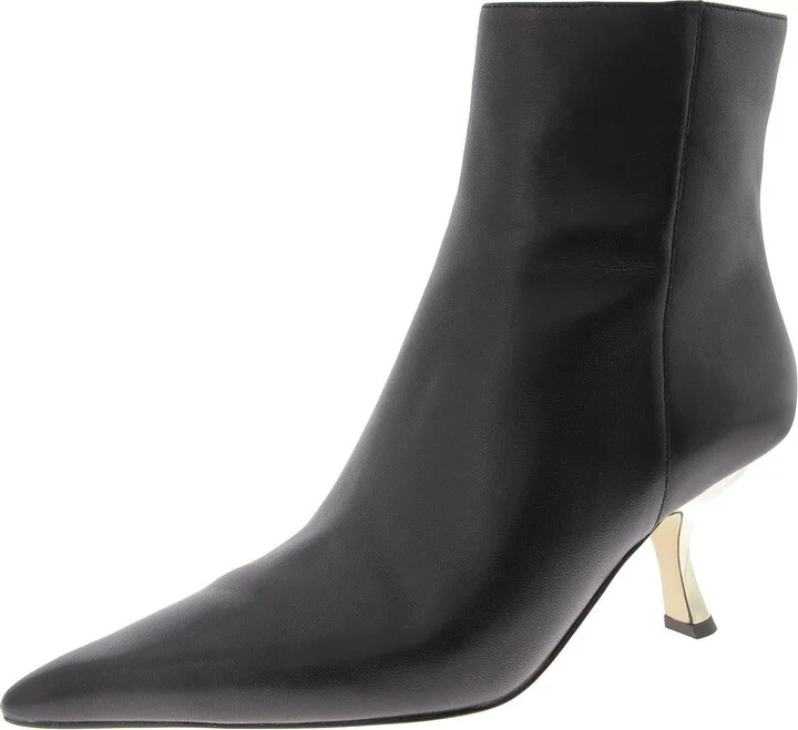Luna Womens Leather Pointed Toe Booties