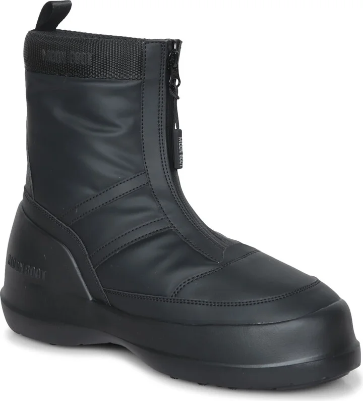 Luna Zip Black Ankle Boots - Image 2