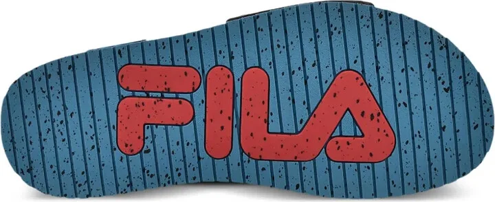Lunar "Black/Capri Breeze/Fila Red" slides - Image 4