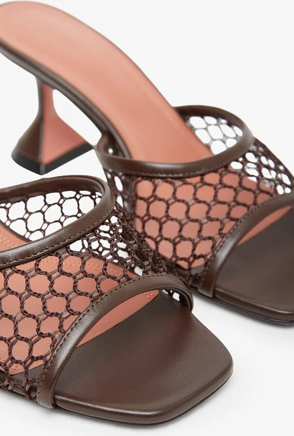 Lupita 70 brown net mules - Image 3