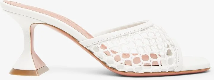 Lupita 70 white net mules