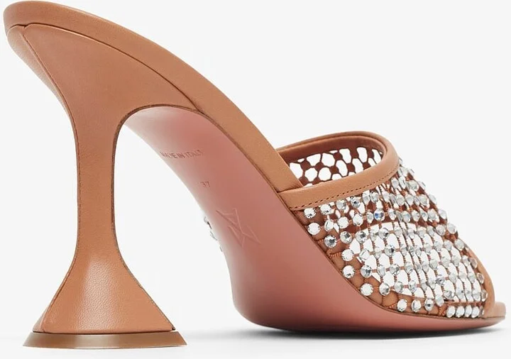 Lupita 95 beige crystal mules - Image 3
