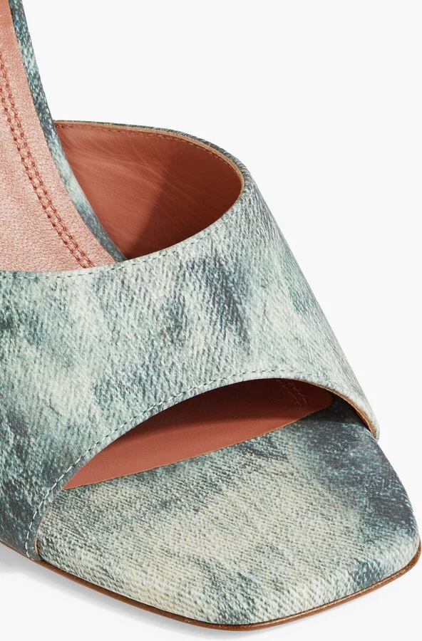 Lupita denim-effect suede mules - Image 4