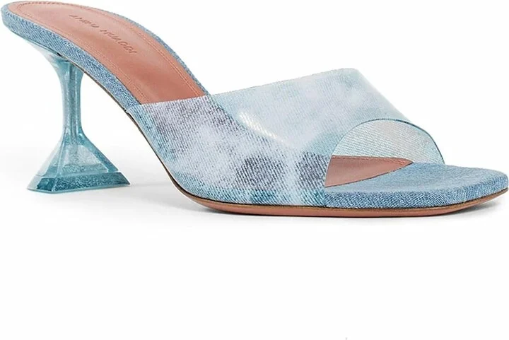 Lupita Glass Pvc Denim Mules - Image 2