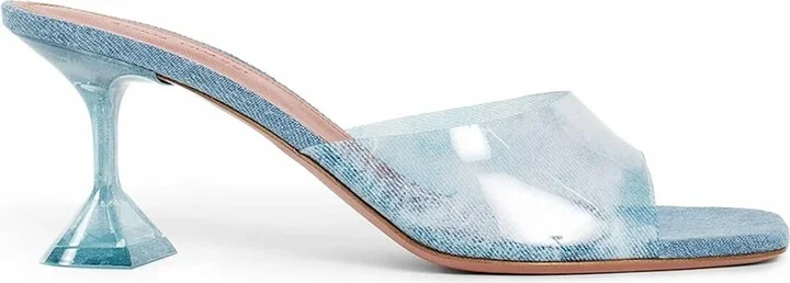 Lupita Glass Pvc Denim Mules