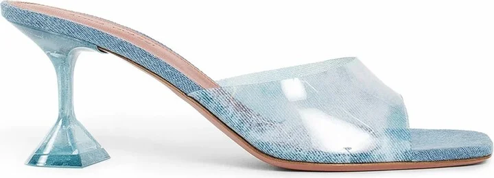 Lupita Glass Pvc Denim Mules
