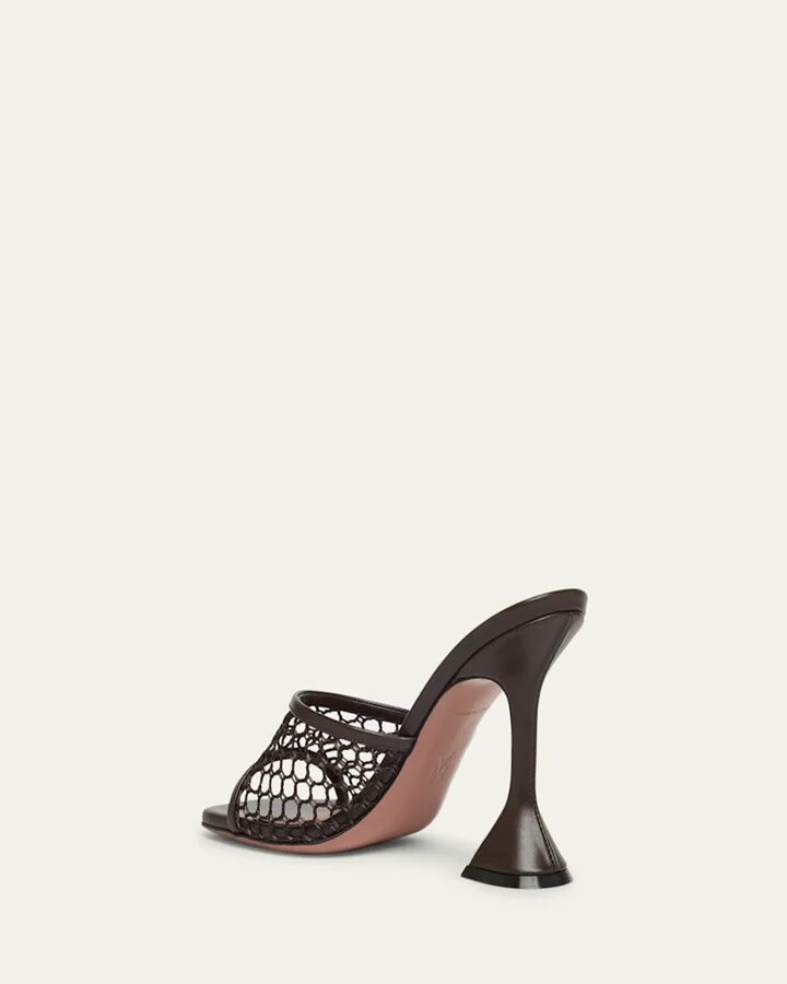 Lupita Net Leather Sandals - Image 3