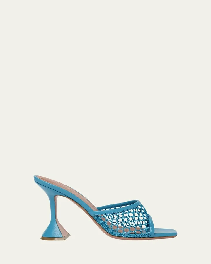 Lupita Net Leather Sandals