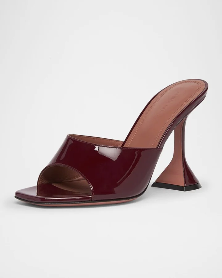 Lupita Patent Pedestal Mule Sandals - Image 5