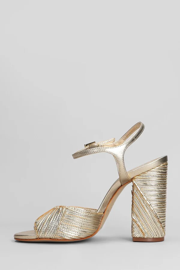 Lupita Sandals In Gold Leather - Image 3