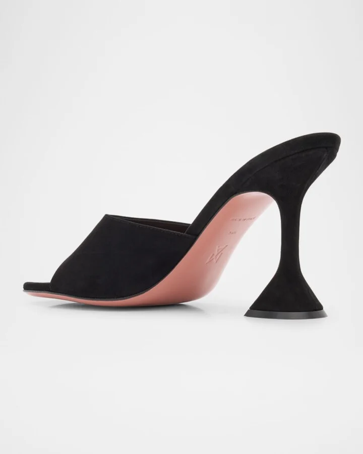 Lupita Suede Pedestal Mule Sandals - Image 8