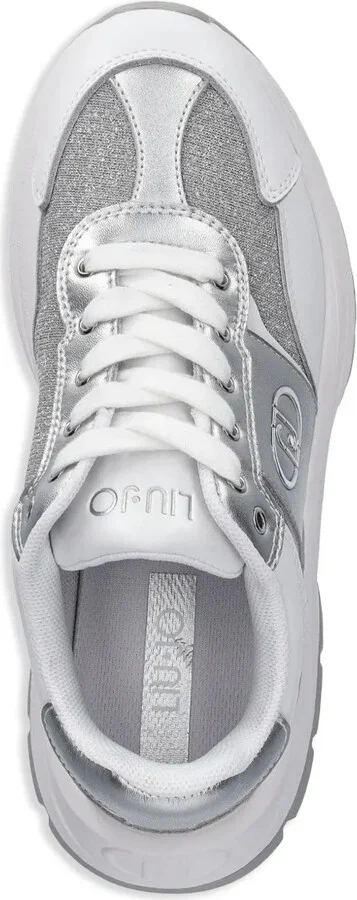 Lurex-Detail Leather Sneakers - Image 4