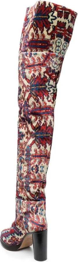Lurna patterned-jacquard boots - Image 3