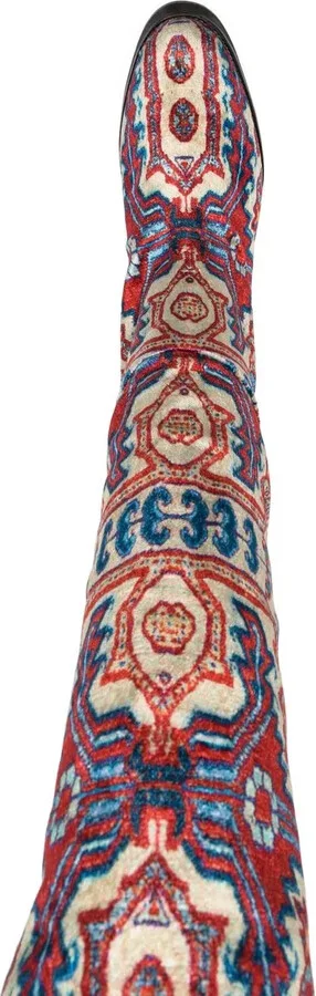 Lurna patterned-jacquard boots - Image 4