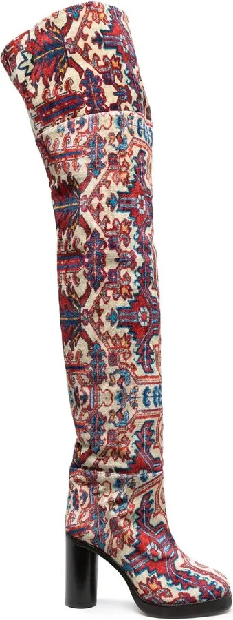Lurna patterned-jacquard boots