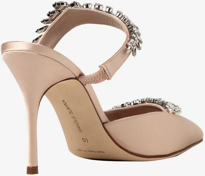 Lurum 90 Crystal-Embellished Mules in Satin - Image 2