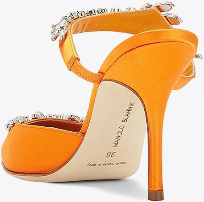 Lurum 90 Leather Crystal-Embellished Mules - Image 2