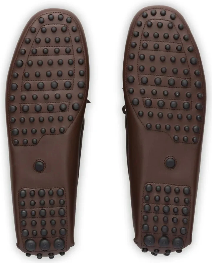 Lux bow-detail leather boat shoes - Image 5