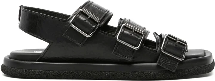 Lux buckled leather sandals