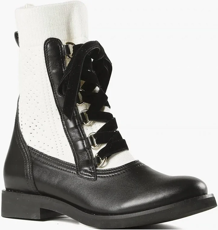 Lux Sock Camper Shoes In Black/white