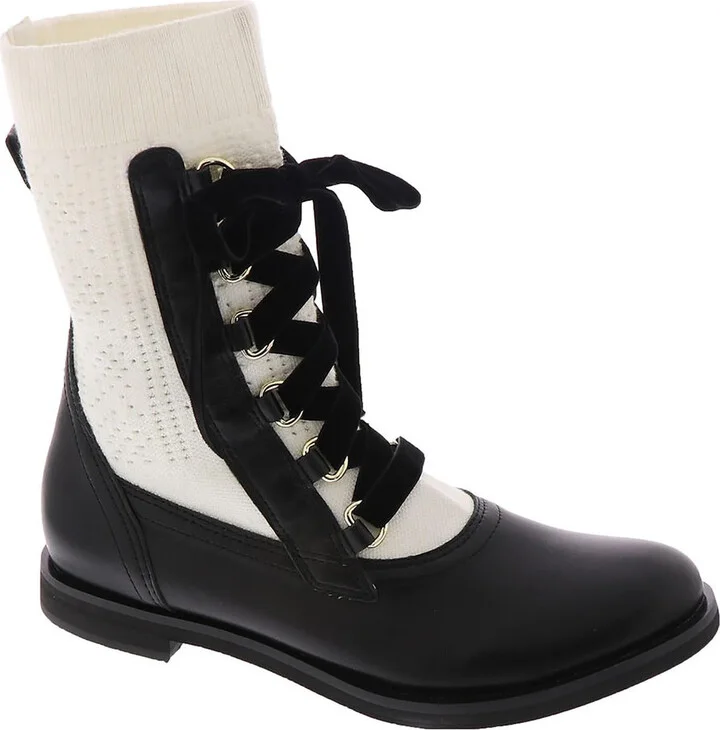 Lux Sock Camper Womens Leather Slip On Ankle Boots