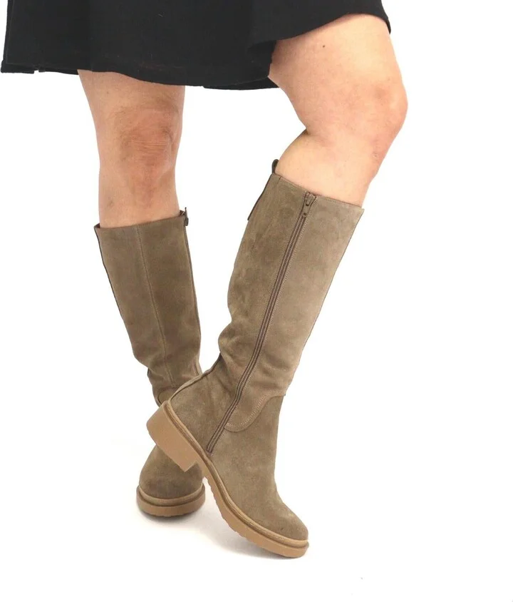 Luxe Calf High Boot In Topo