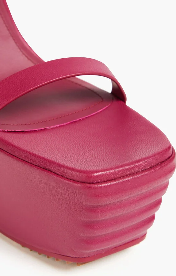 Luxor eyelet-embellished leather platform sandals - Image 4