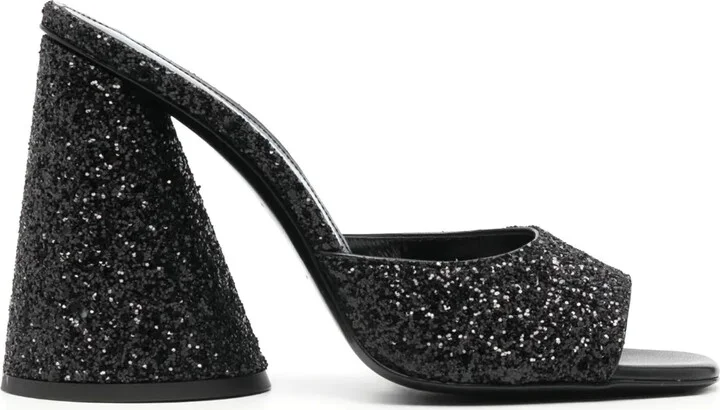 Luz 105mm glitter-embellished sandals