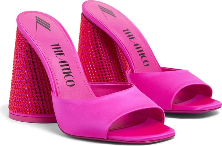 Luz 105mm rhinestone-embellished leather sandals - Image 2