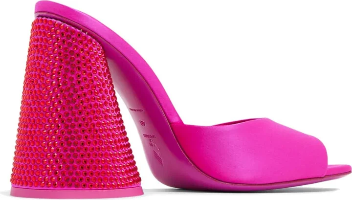 Luz 105mm rhinestone-embellished leather sandals - Image 3