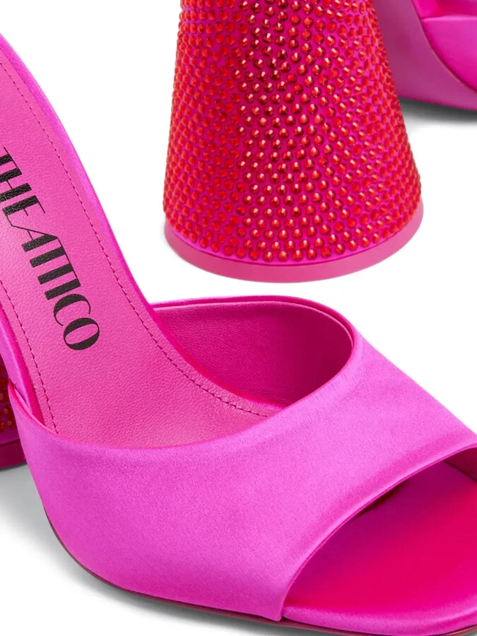 Luz 105mm rhinestone-embellished leather sandals - Image 4