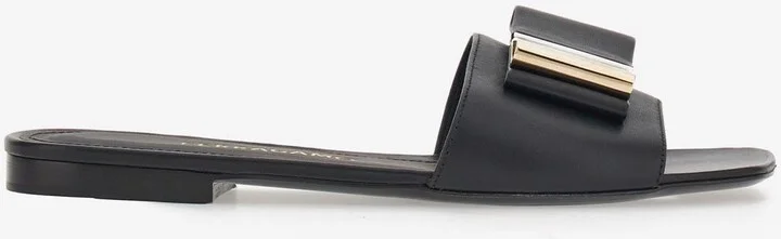 Lyana Double-Bow Flat Sandals