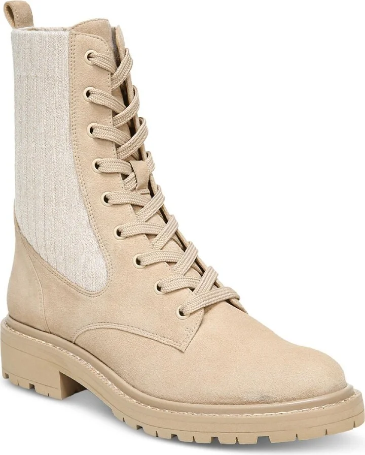 Lydell Womens Mixed Media Lace Up Ankle Boots